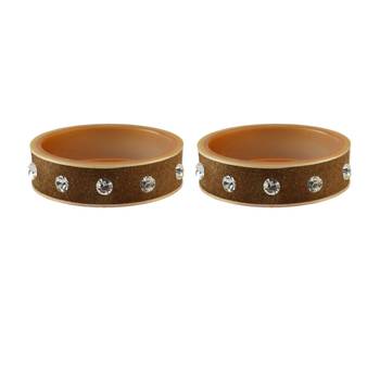 Dark Brown Stone Stud Acrylic Bangle 2