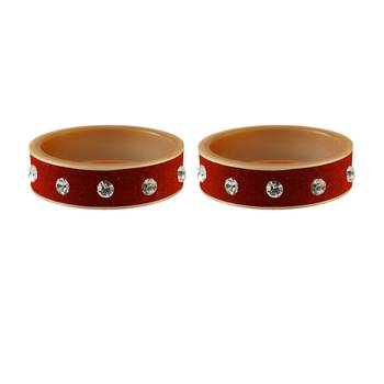 Orange Stone Stud Acrylic Bangle 2