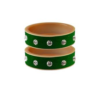 Green Stone Stud Acrylic Bangle 1