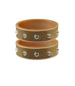 Light Brown  Stone Stud Acrylic Bangle