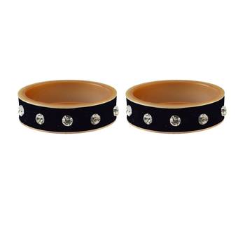 Dark Blue Stone Stud Acrylic Bangle 2