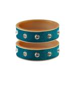 Firozi Stone Stud Acrylic Bangle