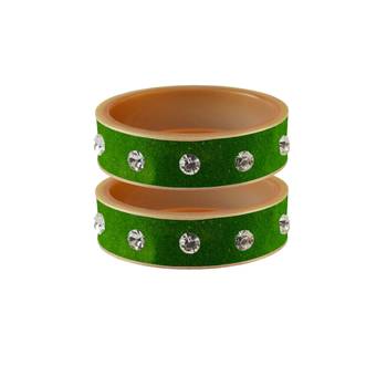 Green Stone Stud Acrylic Bangle 1