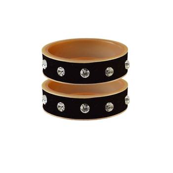 Black Stone Stud Acrylic Bangle 1