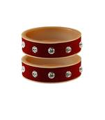 Red Stone Stud Acrylic Bangle