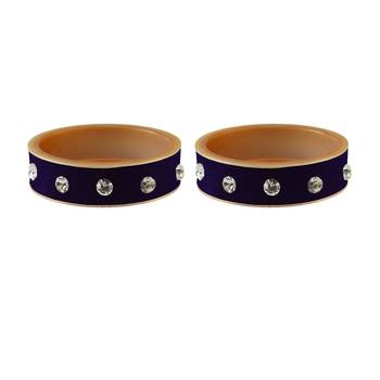 Dark Blue Stone Stud Acrylic Bangle 2
