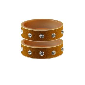 Dark Brown Stone Stud Acrylic Bangle 1