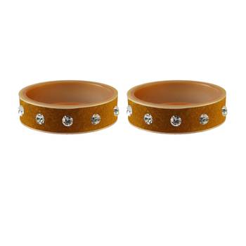 Dark Brown Stone Stud Acrylic Bangle 2