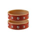 Peach Stone Stud Acrylic Bangle