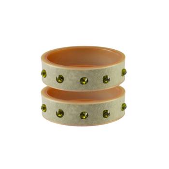 Cream Stone Stud Acrylic Bangle 1