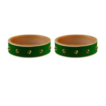 Green Stone Stud Acrylic Bangle 2