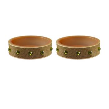 Light Brown  Stone Stud Acrylic Bangle 2