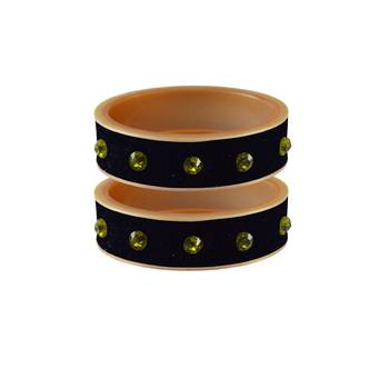 Dark Blue Stone Stud Acrylic Bangle 1
