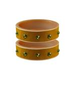 Light Brown  Stone Stud Acrylic Bangle