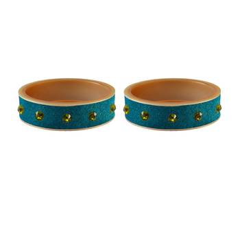 Firozi Stone Stud Acrylic Bangle 2