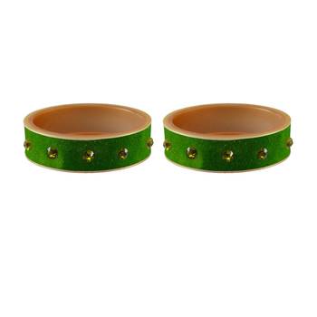 Green Stone Stud Acrylic Bangle 2