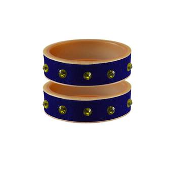 Blue Stone Stud Acrylic Bangle 1