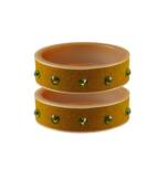 Light Brown  Stone Stud Acrylic Bangle