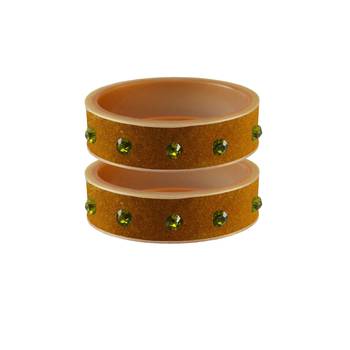 Dark Brown Stone Stud Acrylic Bangle 1