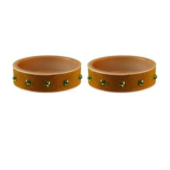 Dark Brown Stone Stud Acrylic Bangle 2