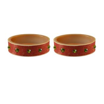 Peach Stone Stud Acrylic Bangle 2
