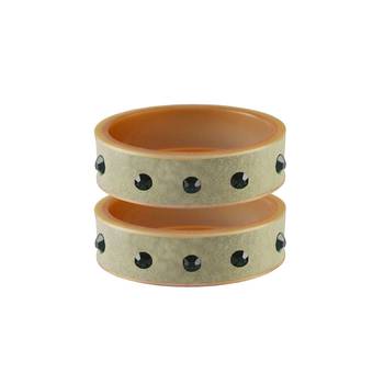 Cream Stone Stud Acrylic Bangle 1