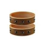 Dark Brown Stone Stud Acrylic Bangle