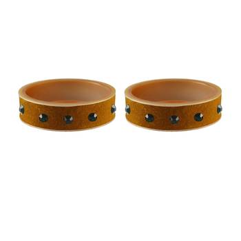 Dark Brown Stone Stud Acrylic Bangle 2