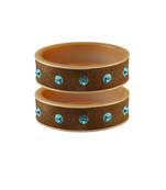 Dark Brown Stone Stud Acrylic Bangle