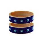 Blue Stone Stud Acrylic Bangle
