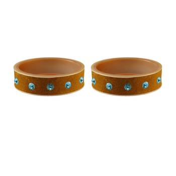 Dark Brown Stone Stud Acrylic Bangle 2