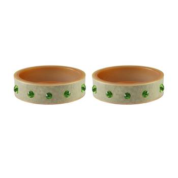 Cream Stone Stud Acrylic Bangle 2