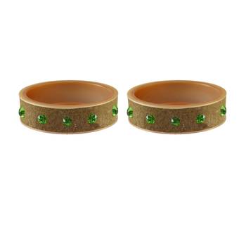 Light Brown  Stone Stud Acrylic Bangle 2