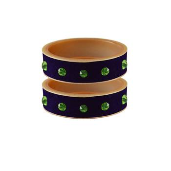 Dark Blue Stone Stud Acrylic Bangle 1