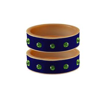 Blue Stone Stud Acrylic Bangle 1