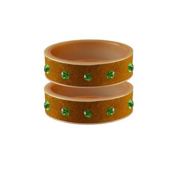 Dark Brown Stone Stud Acrylic Bangle 1