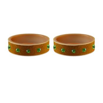 Dark Brown Stone Stud Acrylic Bangle 2