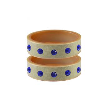 Cream Stone Stud Acrylic Bangle 1
