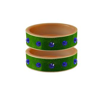 Green Stone Stud Acrylic Bangle 1