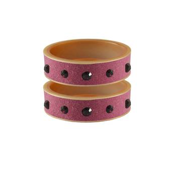 Dark Pink Plain Acrylic Bangle 1
