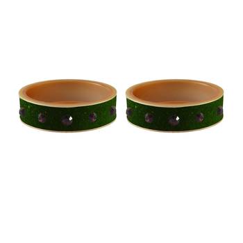 Dark Green Plain Acrylic Bangle 2