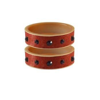 Peach Plain Acrylic Bangle 1