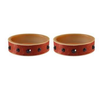 Peach Plain Acrylic Bangle 2