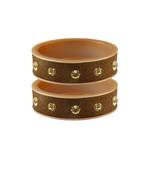 Dark Brown Stone Stud Acrylic Bangle