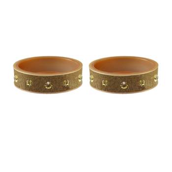 Light Brown  Stone Stud Acrylic Bangle 2