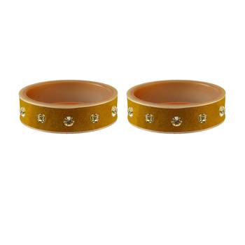 Light Brown  Stone Stud Acrylic Bangle 1