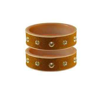 Dark Brown Stone Stud Acrylic Bangle 1