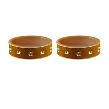 Dark Brown Stone Stud Acrylic Bangle 2