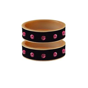 Dark Maroon  Stone Stud Acrylic Bangle 1