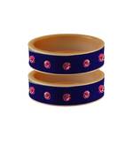 Blue Stone Stud Acrylic Bangle